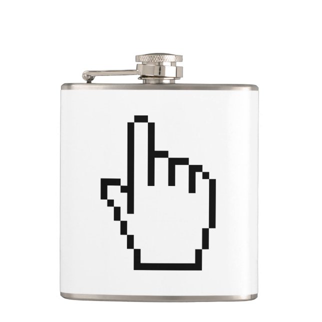 COMPUTER HAND POINTER / MOUSE CURSOR FLASK (Front)