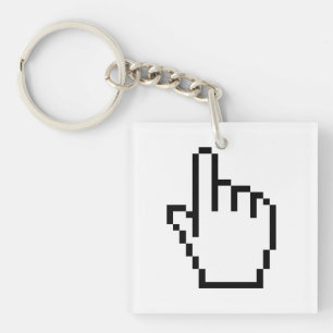 COMPUTER HAND POINTER / MOUSE CURSOR KEYCHAIN