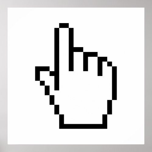 COMPUTER HAND POINTER  MOUSE CURSOR POSTER