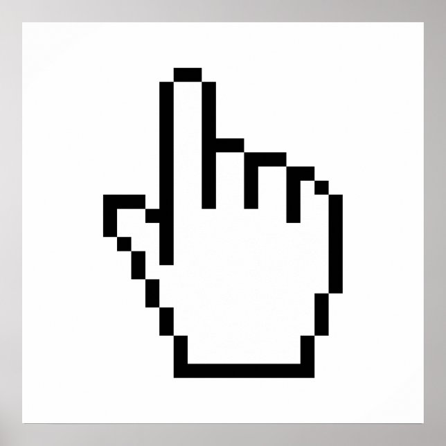 COMPUTER HAND POINTER / MOUSE CURSOR POSTER (Front)