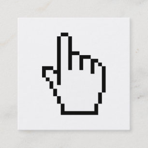 COMPUTER HAND POINTER / MOUSE CURSOR SQUARE BUSINESS CARD