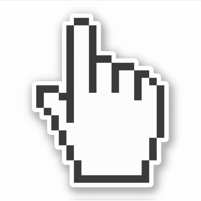 COMPUTER HAND POINTER / MOUSE CURSOR STICKER (Front)