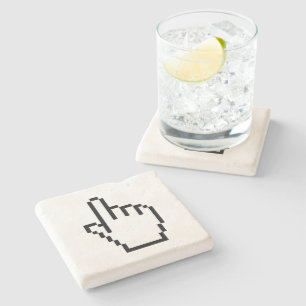 COMPUTER HAND POINTER / MOUSE CURSOR STONE COASTER