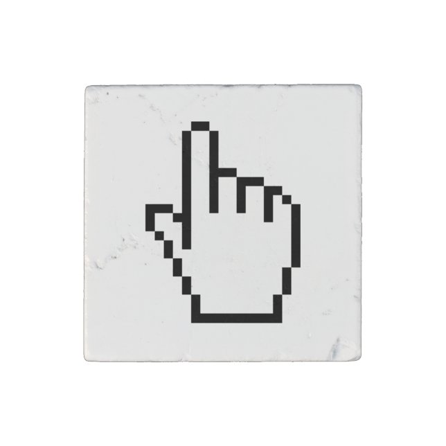 COMPUTER HAND POINTER / MOUSE CURSOR STONE MAGNET (Front)