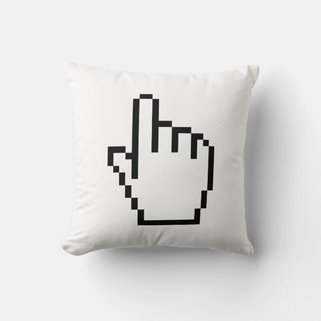 COMPUTER HAND POINTER / MOUSE CURSOR THROW PILLOW (Front)