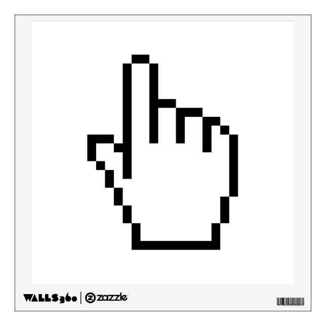 COMPUTER HAND POINTER / MOUSE CURSOR WALL DECAL (Front)