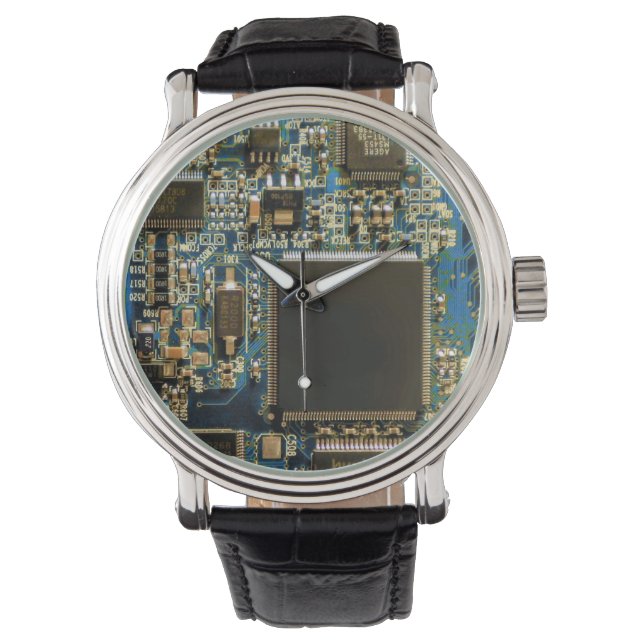 Computer Hard Drive Circuit Board - Blue Watch (Front)