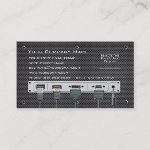 Customizable Computer Hardware Business Card