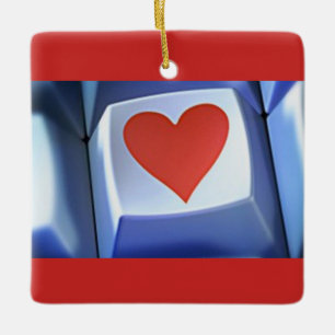 COMPUTER HEART FOR THE COMPUTER PERSON ORNAMENT