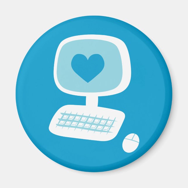 Computer Heart Magnet (Front)