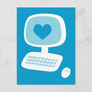 Computer Heart Postcard