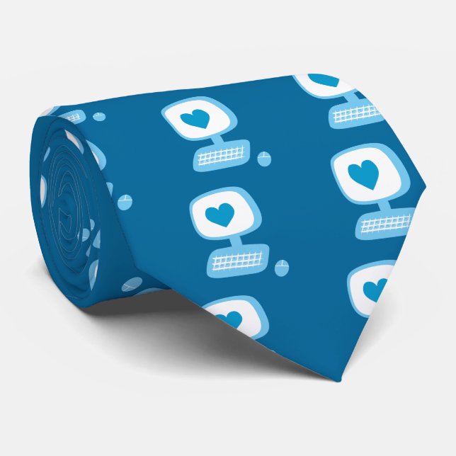 Computer Heart Tie (Rolled)