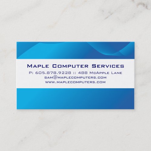 Computer Hi-Tech Business Card Blue