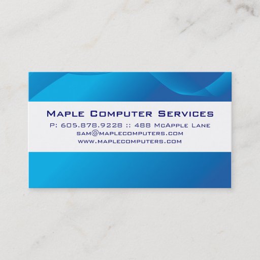 Customizable Computer Hi-Tech Business Card Blue