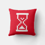Computer Hourglass Icon Funny Tech Programmer Gift Throw Pillow