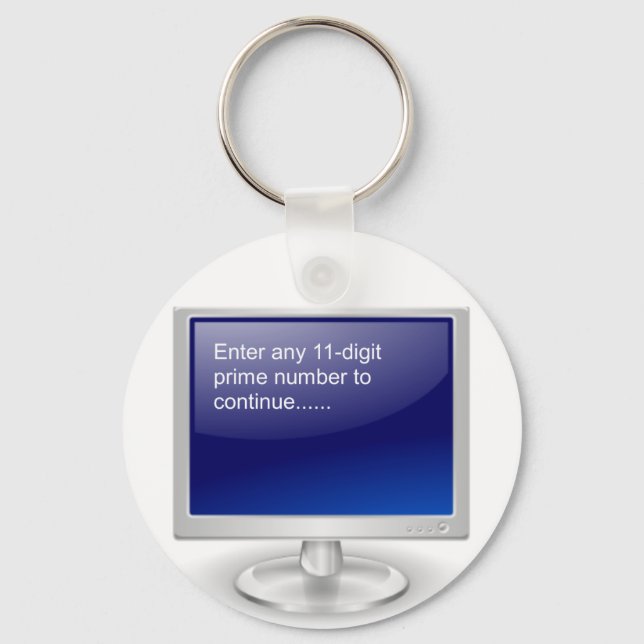 Computer Humor Keychain (Front)