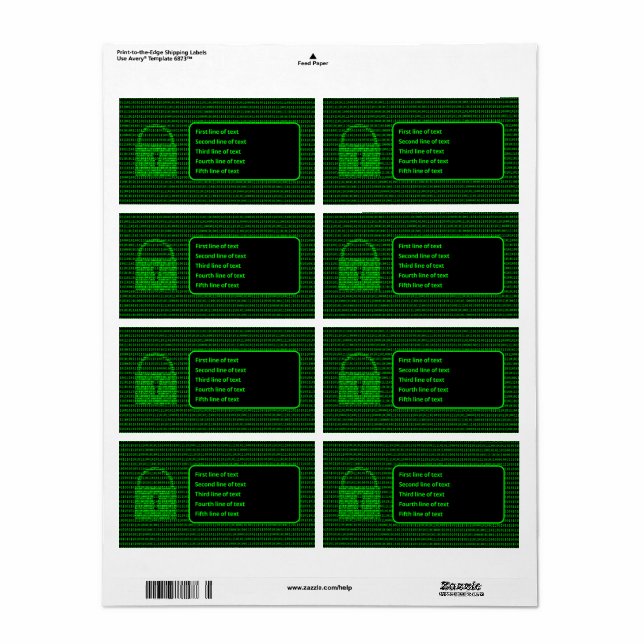 Computer & Info Security Cyber Services Padlock Label (Full Sheet)