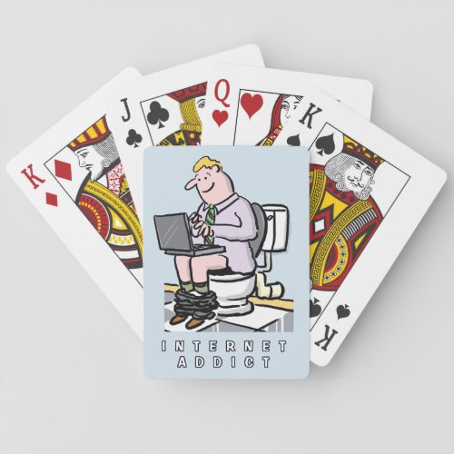 Computer Internet and Social Media Addiction Playing Cards