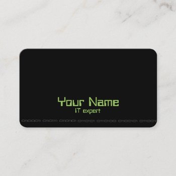 Computer It Expert Business Card by TwoFatCats at Zazzle