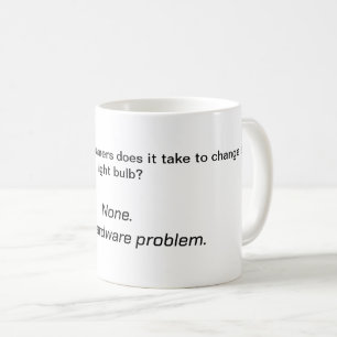 Computer Joke Mug - The old light bulb joke
