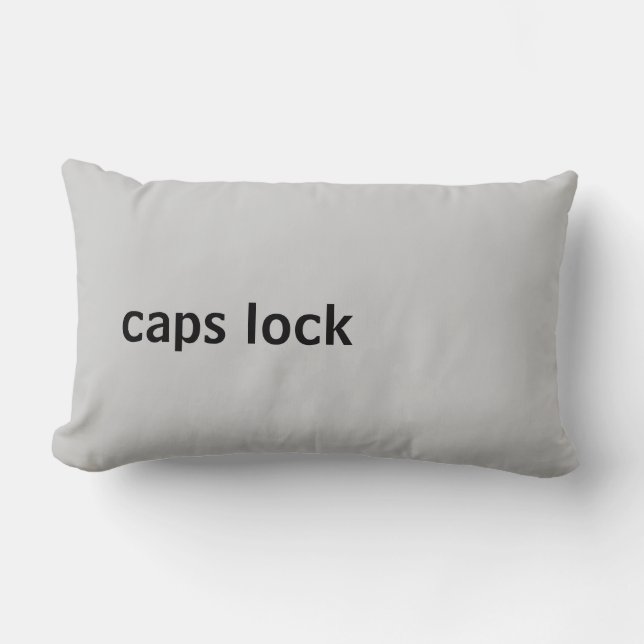 Computer Keyboard Button (caps lock) Lumbar Pillow (Front)