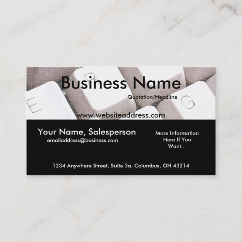 Computer Keyboard Design 1 Business Card