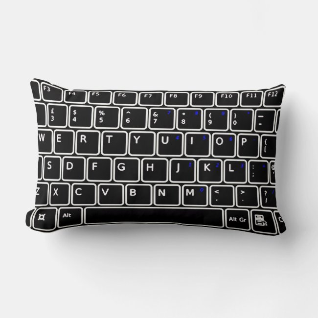 Computer Keyboard Design Throw Pillow