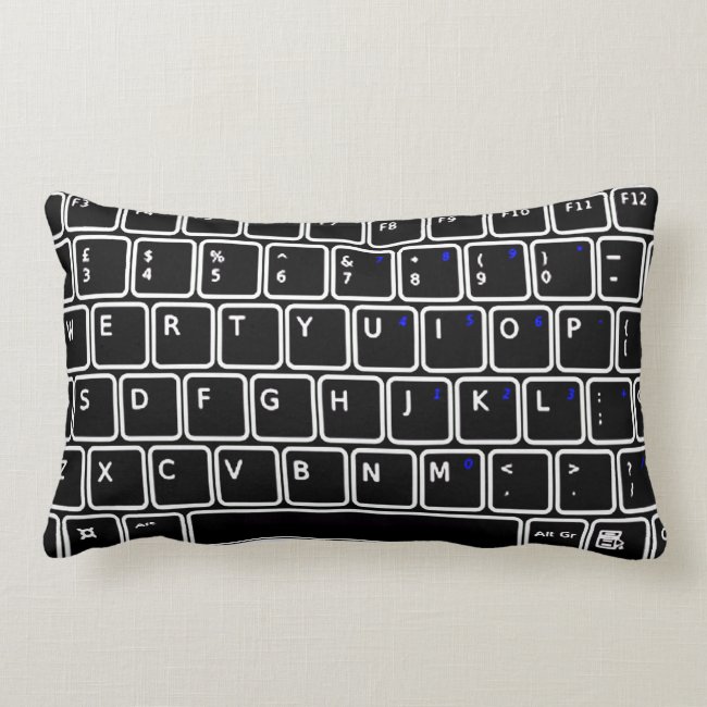 Computer Keyboard Design Throw Pillow