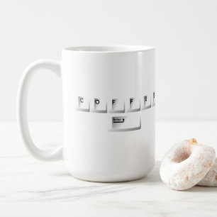 Computer Keyboard Enter COFFEE Keys Mug