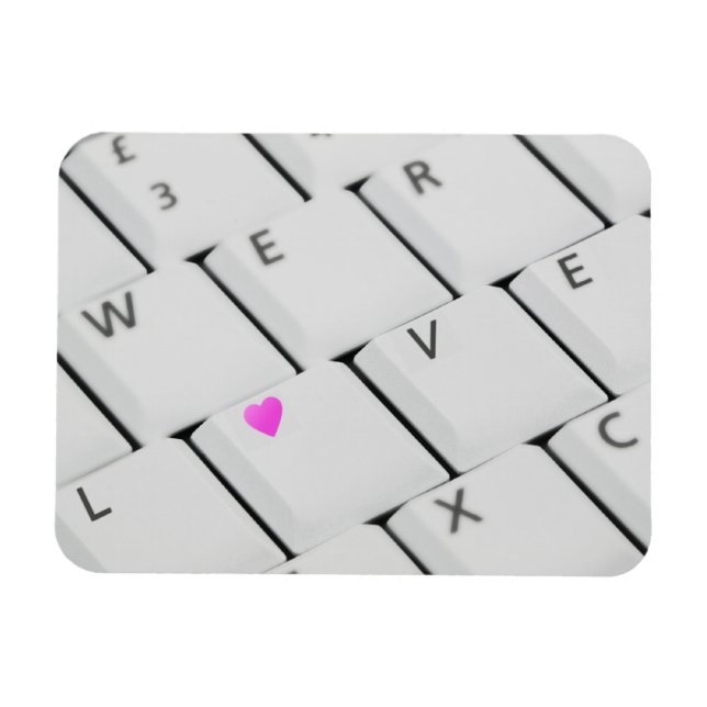 Computer Keyboard Love Letters Magnet (Horizontal)