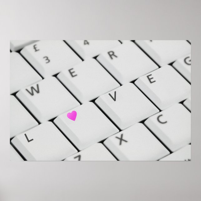 Computer Keyboard Love Letters Poster (Front)