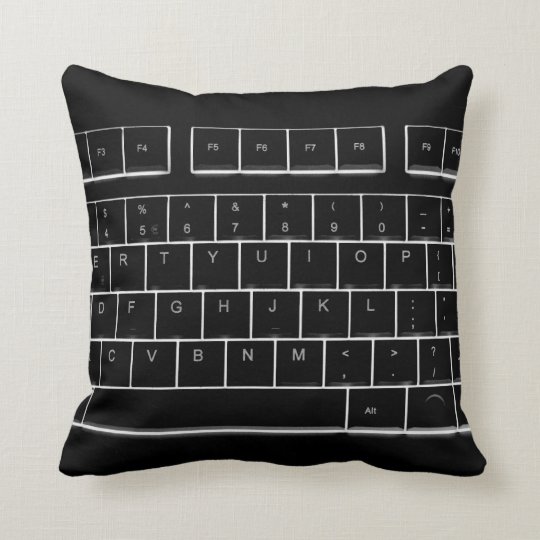 computer keyboard throw pillow