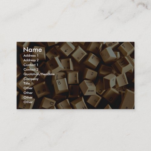 Computer keys business cards