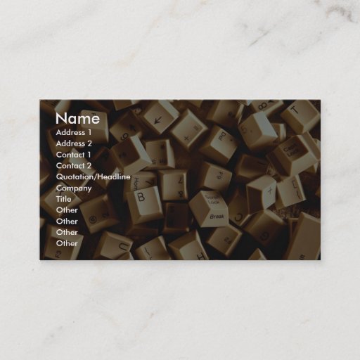 Customizable Computer keys business cards
