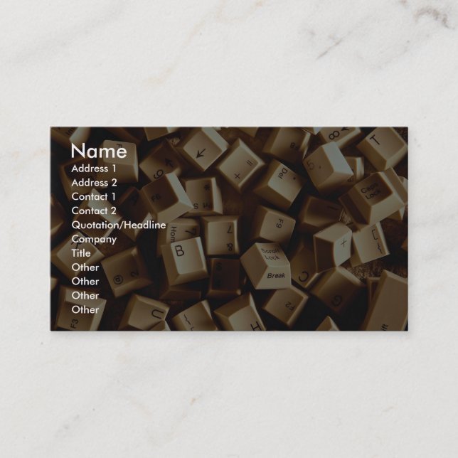 Computer keys business card (Front)