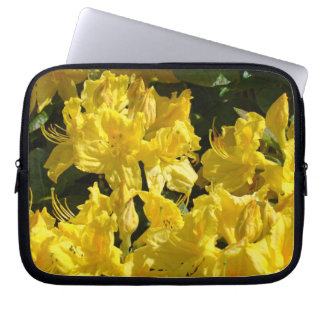 Computer laptop sleeve bag Yellow Rhodies Flowers