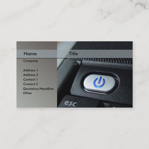 computer / laptop - technician business card template