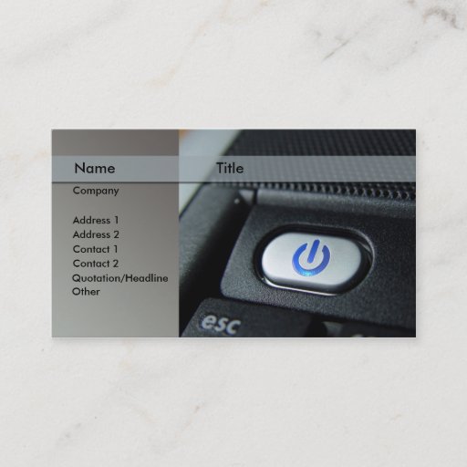 Customizable computer / laptop - technician business card template