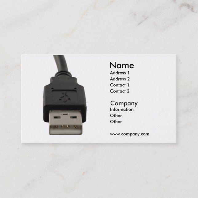 Computer lead business card (Front)