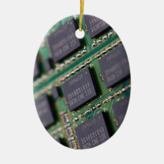 Computer Memory Chips Ceramic Ornament
