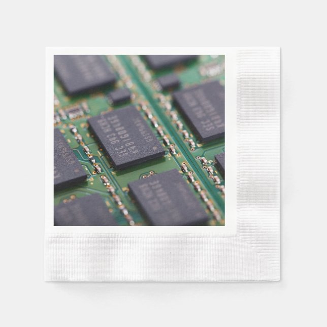 Computer Memory Chips Paper Napkins (Front)
