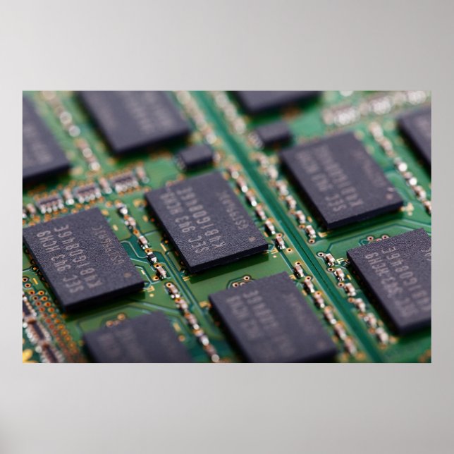Computer Memory Chips Poster (Front)