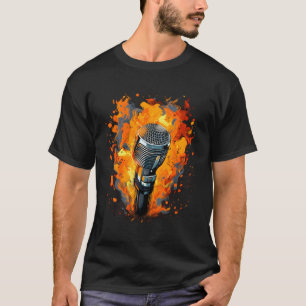Computer Microphone For Flames And Fire T-Shirt