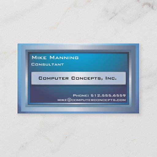Customizable Computer Monitor Business Card