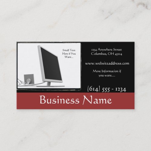 Computer Monitor Business Card