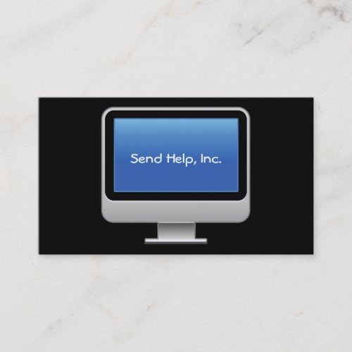 Computer Monitor Business Card Template