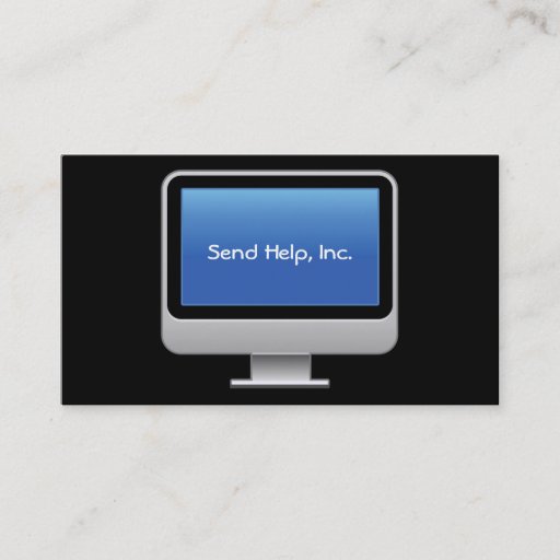 Customizable Computer Monitor Business Card Template