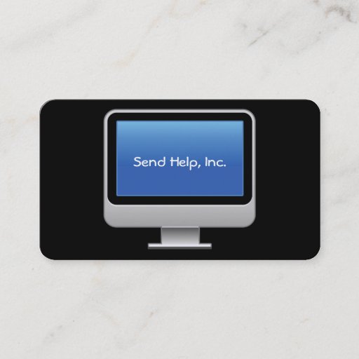 Customizable Computer Monitor Business Card Template
