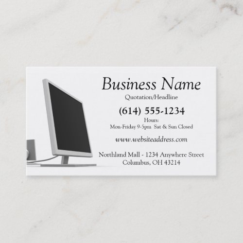 Computer Monitor Business Card Design 2