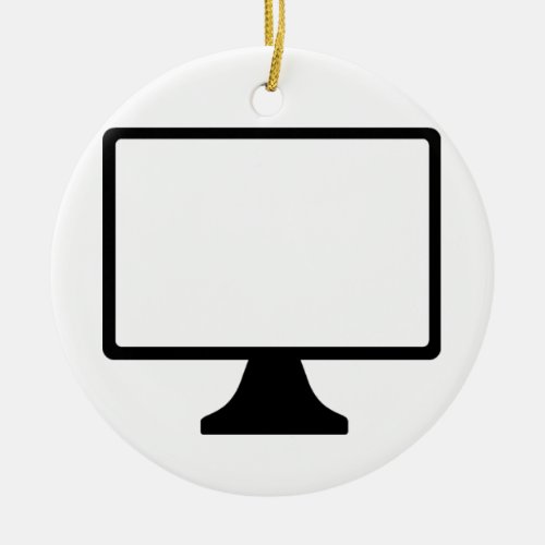 Computer Monitor Ceramic Ornament